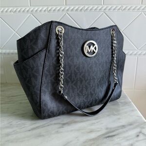 Michael Kors Black Logo Tote Bag